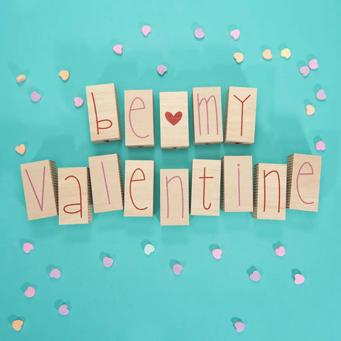 Uncle Goose Valentine Letter Blocks Uncle Goose  Decor