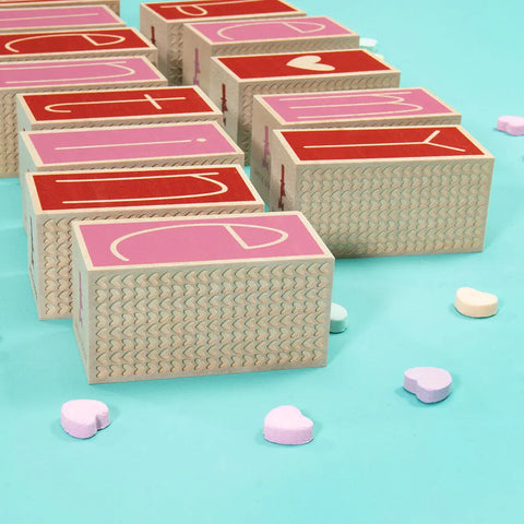 Uncle Goose Valentine Letter Blocks Uncle Goose  Decor