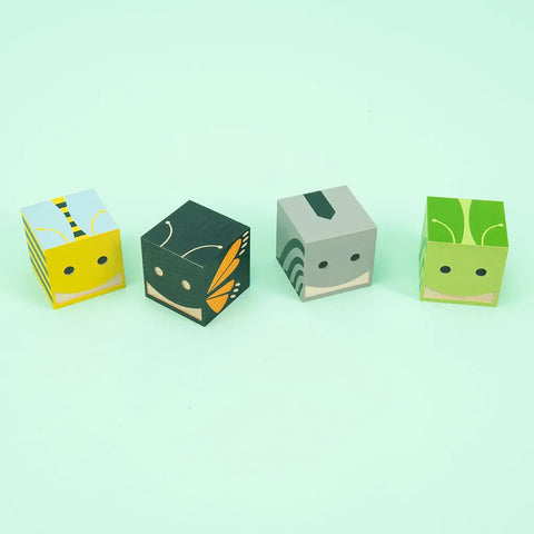 Uncle Goose Wooden Insect Cubes 1.75 Inch – Eco-Friendly Building Toy Set | Made in USA Uncle Goose  Cubelings