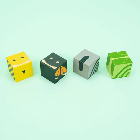 Uncle Goose Wooden Insect Cubes 1.75 Inch – Eco-Friendly Building Toy Set | Made in USA Uncle Goose  Cubelings