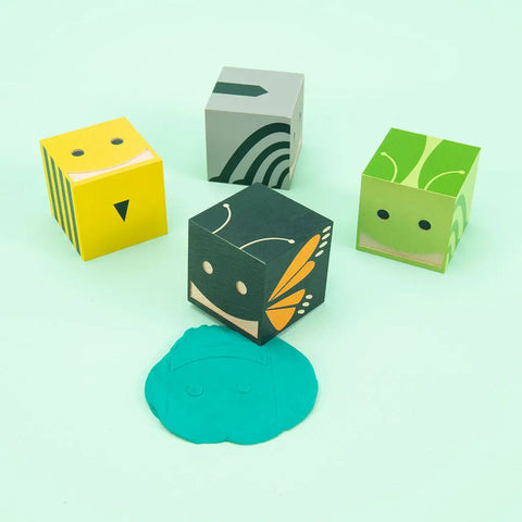 Uncle Goose Wooden Insect Cubes 1.75 Inch – Eco-Friendly Building Toy Set | Made in USA Uncle Goose  Cubelings