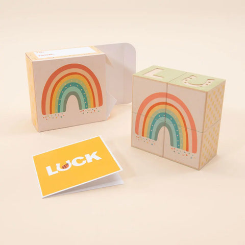 Uncle Goose Wooden Puzzle Blocks 1.75 Inch Cubes – St. Patrick’s Day Lucky Toy Set | Made in USA Uncle Goose  Decor