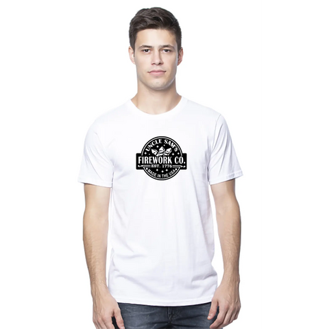 Uncle Sam's Fireworks Organic Cotton Unisex T-Shirt – Tagless Comfort | Made in USA Suede Kloth 