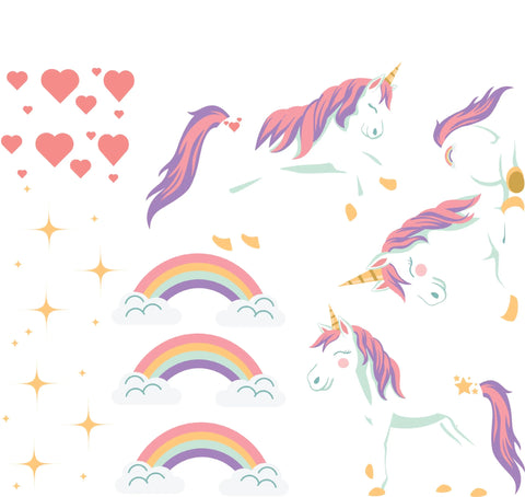 Unicorn Kids Wall Decal Small – Made in USA | Custom Decor Chatelet Manufacturing 