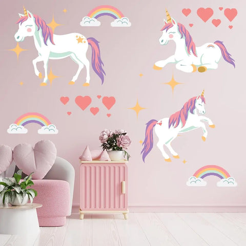Unicorn Kids Wall Decal Small – Made in USA | Custom Decor Chatelet Manufacturing 