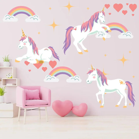 Unicorn Kids Wall Decal Small – Made in USA | Custom Decor Chatelet Manufacturing 