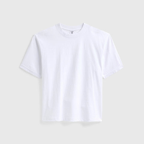 Unisex Cotton Crop T-Shirt – Boxy Fit Modern Layering Tee | Made in Los Angeles USA US Standard Apparel  product