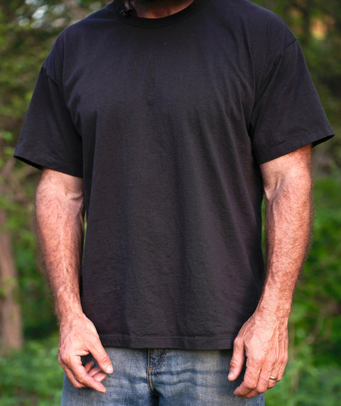 Unisex Organic Cotton Short Sleeve T-Shirt - Black Rowe Naturals  Organic Cotton Clothing