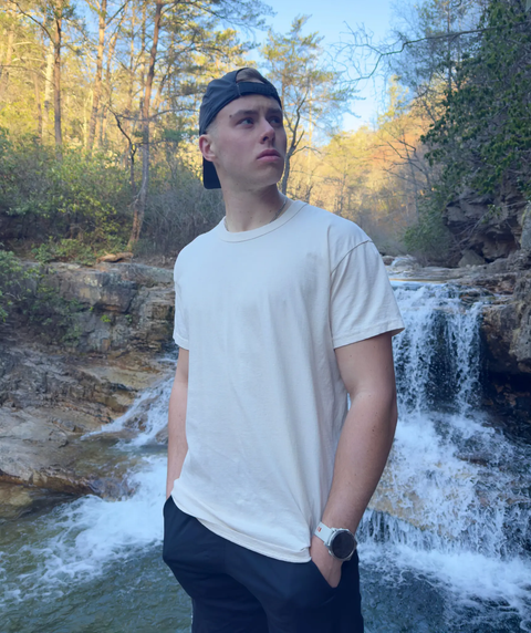 Unisex Organic Cotton Short Sleeve T-Shirt - Undyed Rowe Naturals  Organic Cotton Clothing