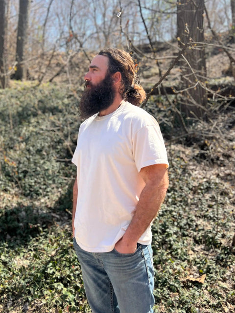 Unisex Organic Cotton Short Sleeve T-Shirt - Undyed Rowe Naturals  Organic Cotton Clothing