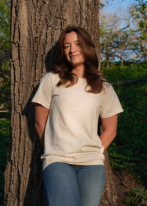 Unisex Organic Cotton Short Sleeve T-Shirt - Undyed Rowe Naturals  Organic Cotton Clothing