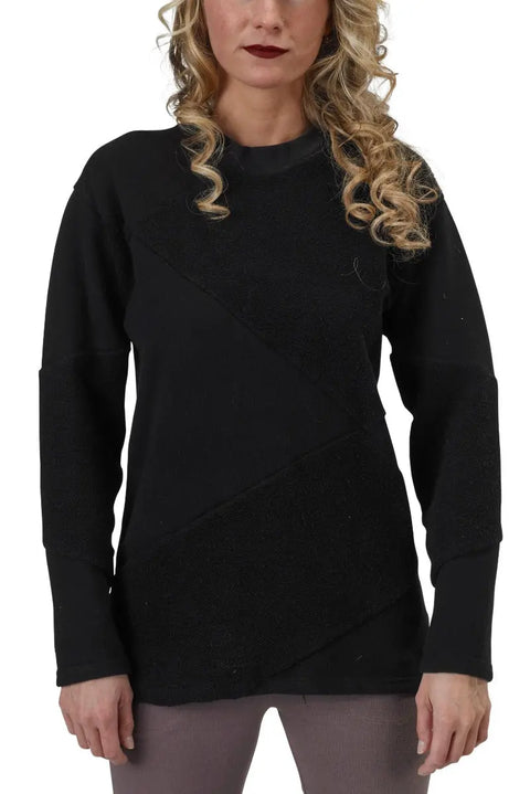 Unisex Organic French Terry Crewneck Sweatshirt – Asymmetrical Design | Made in USA Spiritex | Sustainable Apparel  Men's Sweatshirts & Hoodies
