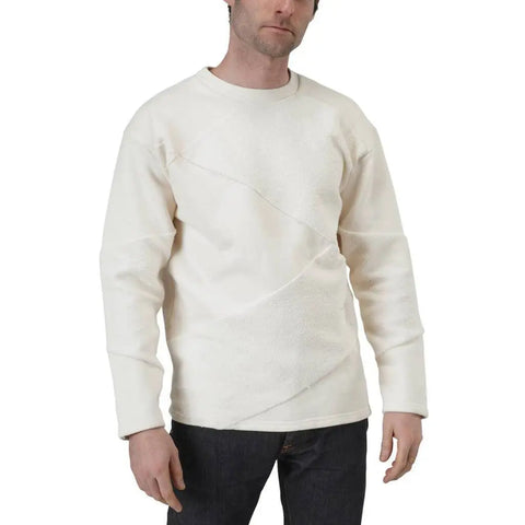 Unisex Organic French Terry Crewneck Sweatshirt – Asymmetrical Design | Made in USA Spiritex | Sustainable Apparel  Men's Sweatshirts & Hoodies