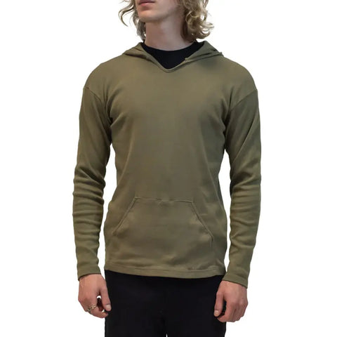 Unisex Ribbed Hoodie – 100% Organic Cotton Pullover | Made in USA Spiritex | Sustainable Apparel  Men's Sweatshirts & Hoodies