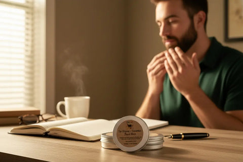 Unscented Beard Balm 1.75 Oz – Natural Moisturizing Grooming Balm for Men | Made in USA Bath Bums 