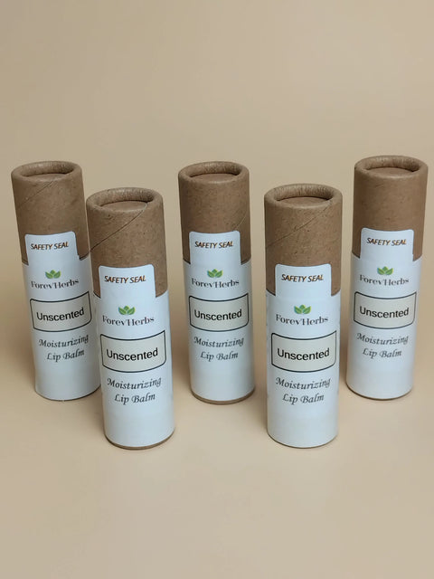 Unscented Lip Balm 0.3 oz – Organic Moisturizing Care | Handcrafted in USA Forev'Herbs  Lip Balm