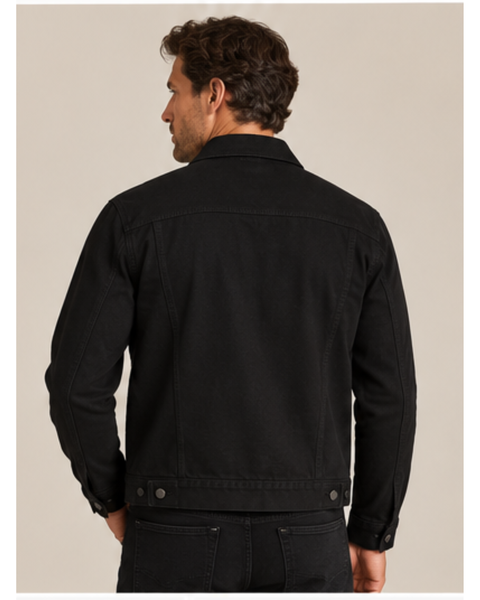 Heavyweight Canvas Trucker Jacket Black – Durable Tailored Fit Outerwear | Made in USA Marc Nelson  Jacket
