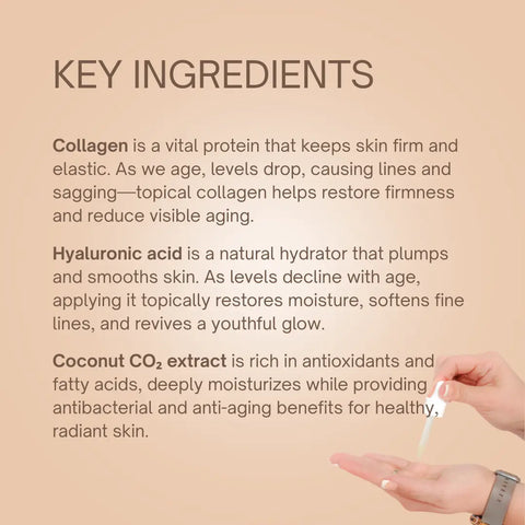 UpGlow Organic Face Serum | Collagen | Hyaluronic Acid Taylor Made Organics  eye serum