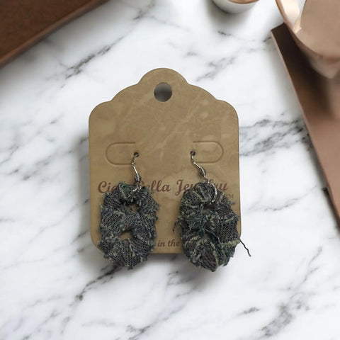 Upcycled Denim & Soda Tab Dangle Earrings 2.5 Inch Lightweight Boho Style | Michelle Marie Boutique Made in USA Michelle Marie Boutique  Earrings