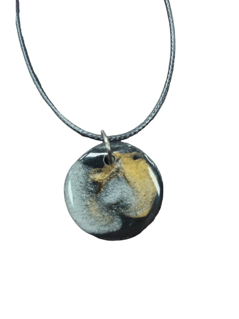 Upcycled Vinyl Record Resin Pendant Necklace Adjustable Multi-Strand Cord | Made in USA Eco-Friendly Jewelry Michelle Marie Boutique  Necklaces