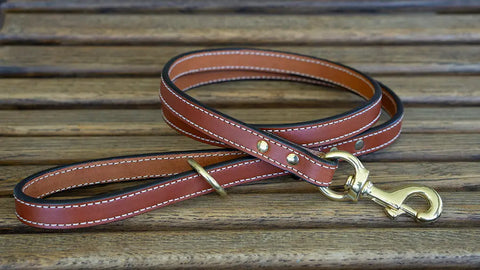 Upland & Downstream Pendleton Leather Dog Leash – Handcrafted Bridle Leather with Brass Hardware | Made in USA Auburn Leathercrafters  item