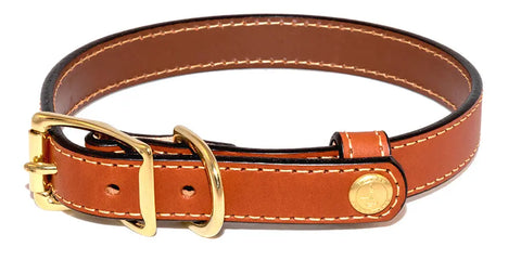 Upland & Downstream Tail Snap Dog Collar – Premium American Bridle Leather Field Collar | Made in USA Auburn Leathercrafters  item