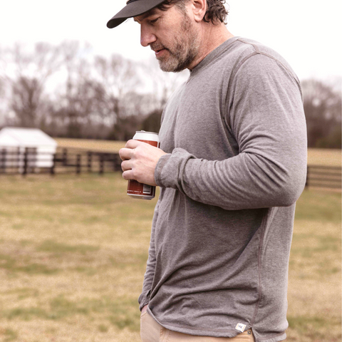 Gray V Neck Pullover Sweatshirt – Soft Stretch Fabric | Made in USA Wilson Lane Apparel  shirt