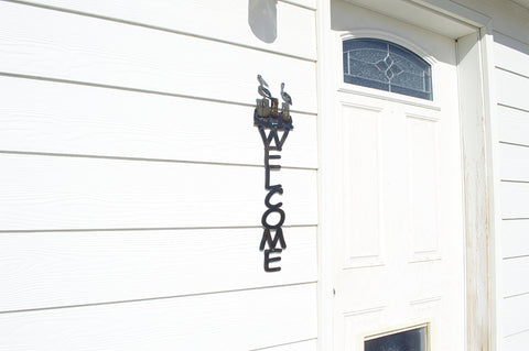 Handcrafted Angel Welcome Sign Rustic Door Decor – Made in USA | Veteran Owned Family Workshop Knights Home Decor  item