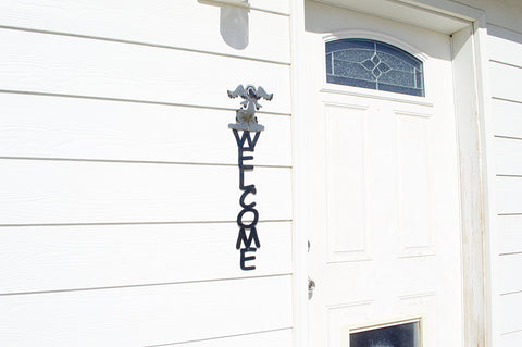 Handcrafted Angel Welcome Sign Rustic Door Decor – Made in USA | Veteran Owned Family Workshop Knights Home Decor  item