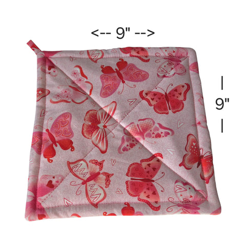 Valentine's Butterflies - Pot Holders (Set of 2) Frances Farm & Craft LLC  Pot holders