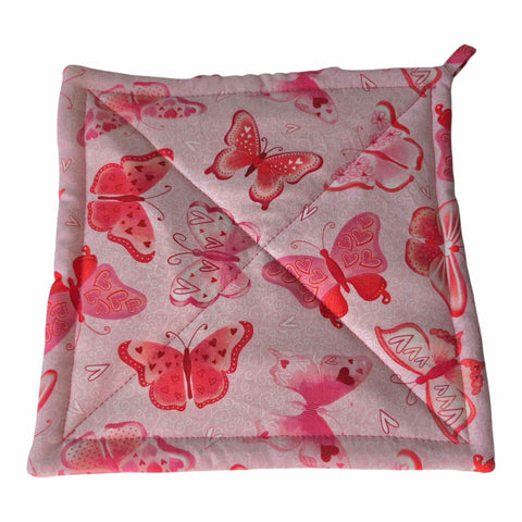 Valentine’s Day Butterfly Pattern Pot Holders Set – 9 Inch Cotton Oven Mitts for Kitchen Safety | Made in USA Frances Farm & Craft  Pot holders