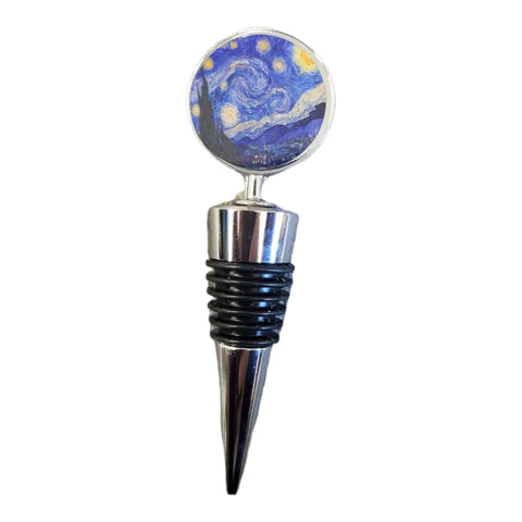 Van Gogh Starry Night Wine Bottle Stopper – Artistic Wine Accessory | Made in USA Michelle Marie Boutique  Wine Stopper