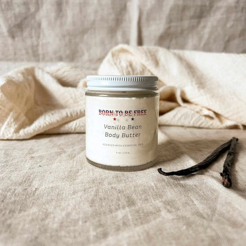 Vanilla Bean Body Butter – Deep Moisturizing Skin Cream with Grass-Fed Tallow | Born To Be Free | Made in USA Born to be Free  Moisturizer