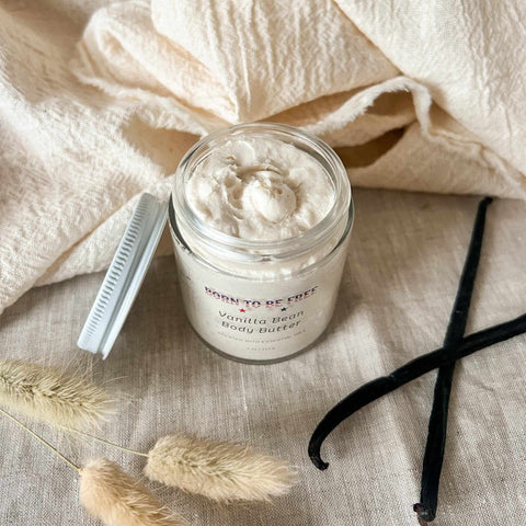 Vanilla Bean Body Butter – Deep Moisturizing Skin Cream with Grass-Fed Tallow | Born To Be Free | Made in USA Born to be Free  Moisturizer