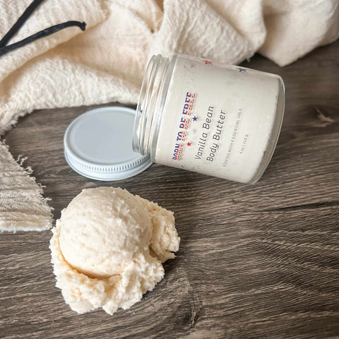 Vanilla Bean Body Butter – Deep Moisturizing Skin Cream with Grass-Fed Tallow | Born To Be Free | Made in USA Born to be Free  Moisturizer