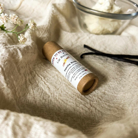 Vanilla Bean Lip Balm 0.3 oz – Nourishing Grass-Fed Beef Tallow Formula | Made in USA for Soft Hydrated Lips Born to be Free  Lip Balm