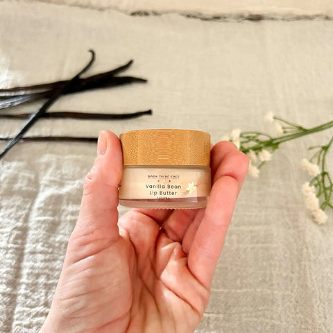 Vanilla Bean Lip Butter – Nourishing Natural Lip Balm with Grass-Fed Tallow & Shea Butter | Made in USA Born to be Free  Lip Butter