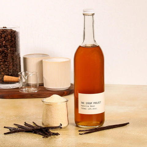 Vanilla Bean Syrup 750mL – Organic Cane Sugar Blend for Coffee and Cocktails | Made in USA Premium Flavor The Syrup Project 