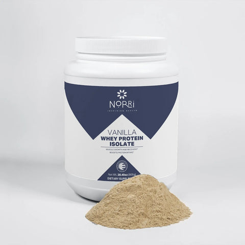 Vanilla Whey Protein Isolate Powder 28oz – Muscle Recovery Supplement | Made in USA Norri Nutrition  Proteins & Blends