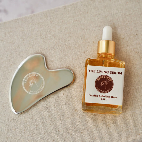 Vanilla & Golden Hour Facial Serum 1oz – Nourishing Antioxidant Skin Care Blend | Made in USA Skin Linen 