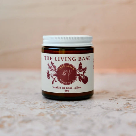 Vanille en Rose Skin Renew Tallow Cream 4oz or 2oz jar – Botanical Anti-Aging Moisturizer | Made in USA Skin Linen 