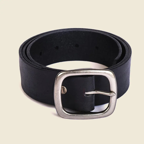 Vegetable Tanned Black Leather Belt 1.5 Inch – Durable Black Strap | Handmade in USA CASUPO  Belt