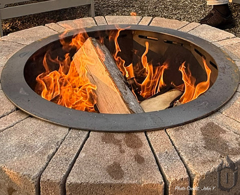 Heavy Duty Round Fire Pit Ring – 3/16 Inch Steel | Made in USA Ohio Flame  Fire Pit Insert