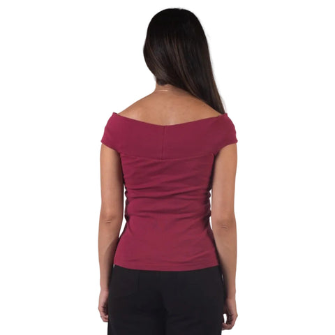 Off Shoulder Organic Cotton Venus Top – Spiritex Fabric | Made in USA Spiritex | Sustainable Apparel  Women's Tops