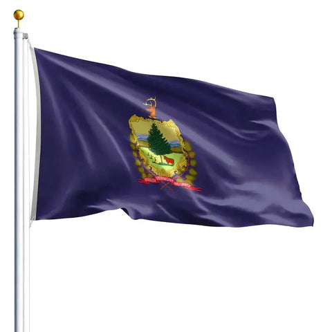 Vermont State Flag - 100% Made in USA Freedom Flag and Pole 