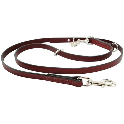 Versatile 5 Ft Top Grain Leather Dog Leash – Multi-Function Hands-Free Slip Lead | Made in USA Auburn Leathercrafters  item