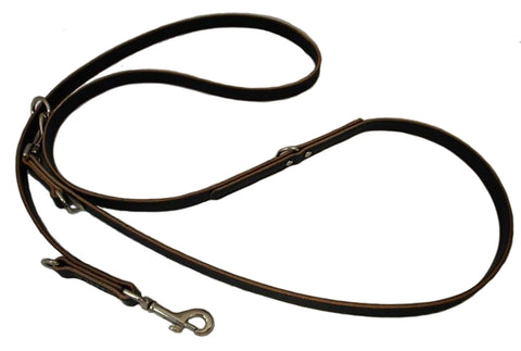 Versatile 5 Ft Top Grain Leather Dog Leash – Multi-Function Hands-Free Slip Lead | Made in USA Auburn Leathercrafters  item