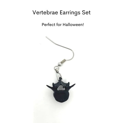 Vertebrae Halloween Earrings Set – French Hook Hypoallergenic | Made in USA Chatelet Manufacturing 