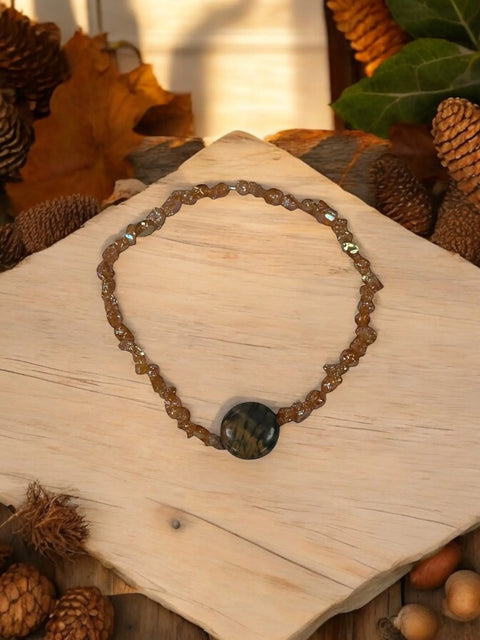 Vibrant Orange Druzy and Jasper Stretch Bracelet | Unique Gemstone Jewelry Michelle Marie Boutique  Bracelets