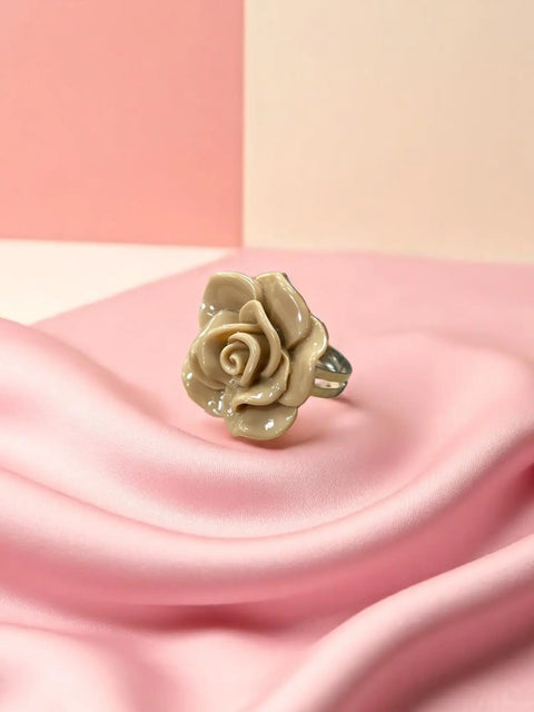 Vibrant Rose Blossom Ring | a Petal-Perfect Pop of Color Michelle Marie Boutique  Rings